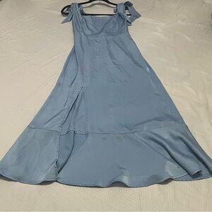 Elegant Light Blue Maxi Dress